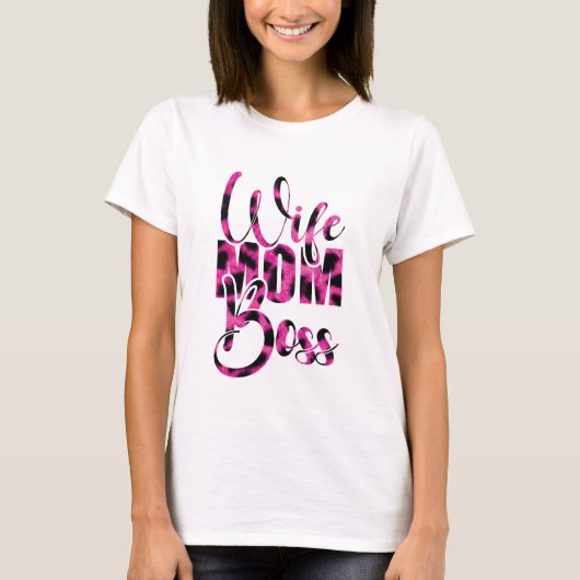 Vrouw Mam Boss - Moederdag T-shirt (Voorkant)