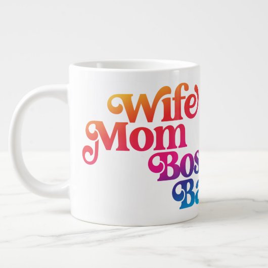 Vrouw Mama Baas Badass Schattige Grappige Mama Hum Grote Koffiekop (Links)