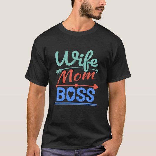 Vrouw Mama Baas Grappig Cadeau Voor Mama Moederdag T-shirt (Voorkant)