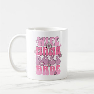 Vrouw Mama Boss Babe Funny Moederdag Gezegde Koffiemok