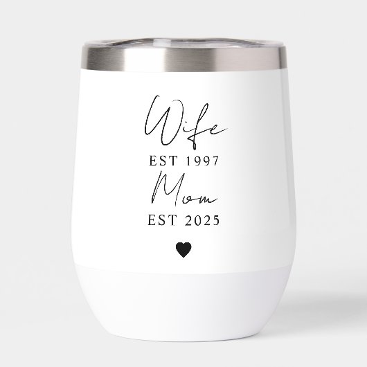 Vrouw Mama EST 2025 | Aangepaste Minimalistische N (Achterkant)