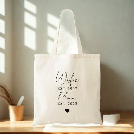 Vrouw Mama EST 2025 | Aangepaste Nieuwe Mam Gift Tote Bag