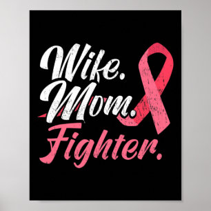 Vrouw Mama vecht tegen borstkanker voor borstkanke Poster