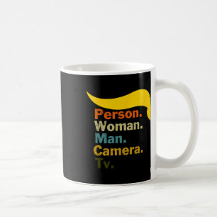 Vrouw Man Camera TV Cognitieve Test Shirt Trump Wo Koffiemok