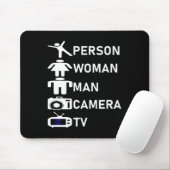 Vrouw Man Camera TV Go Vote 2020 Muismat (Met muis)