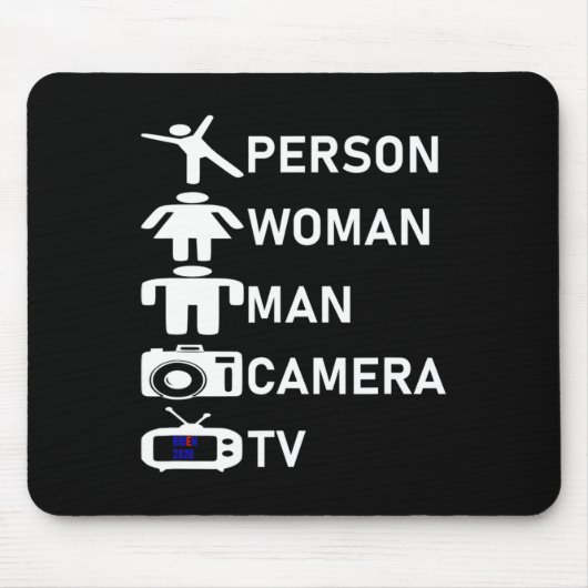 Vrouw Man Camera TV Go Vote 2020 Muismat (Voorkant)
