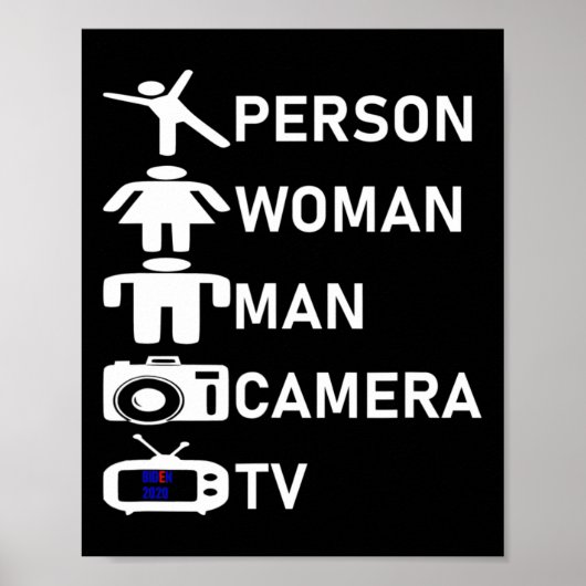 Vrouw Man Camera TV Go Vote 2020 Poster (Voorkant)