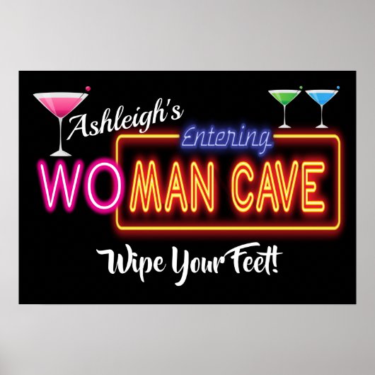 Vrouw Man Grot Poster (Voorkant)