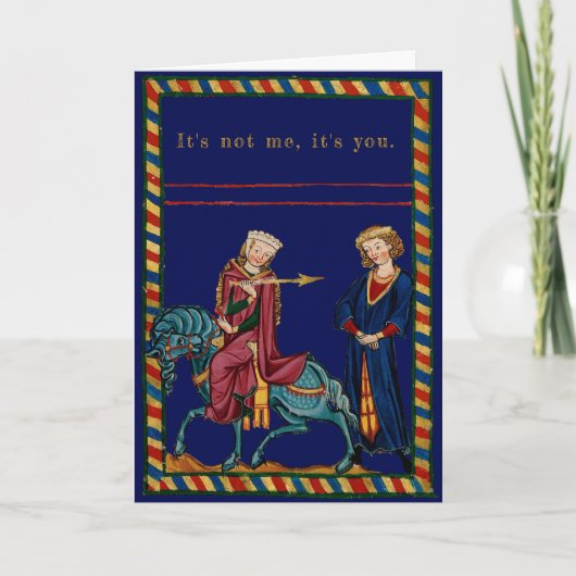 Vrouw, Man, Speer: Aanpasbaar Feestdagen Kaart (Voorkant)