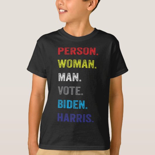 Vrouw. Man. Stem. Biden. Harris T-shirt (Voorkant)