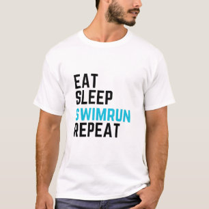 Vrouw man zwemmen en zwemmen t-shirt