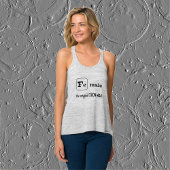 Vrouw mannelijke sport pun ijzer element tanktop