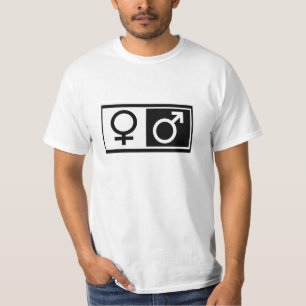 Vrouw Mannelijke symbolen T-shirt
