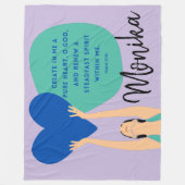 Vrouw Manuscript Christelijke Gepersonaliseerde Vl Fleece Deken (Voorkant)