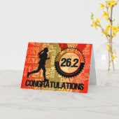 Vrouw Marathon Race Runner gefeliciteerd Kaart (Gele Bloem)