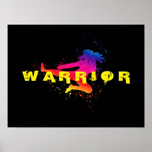 Vrouw Martial Arts - Warrior Poster (Voorkant)