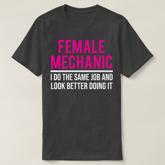 Vrouw Mechanic Funny Women Mechanic Gift T-shirt (Design voorkant)
