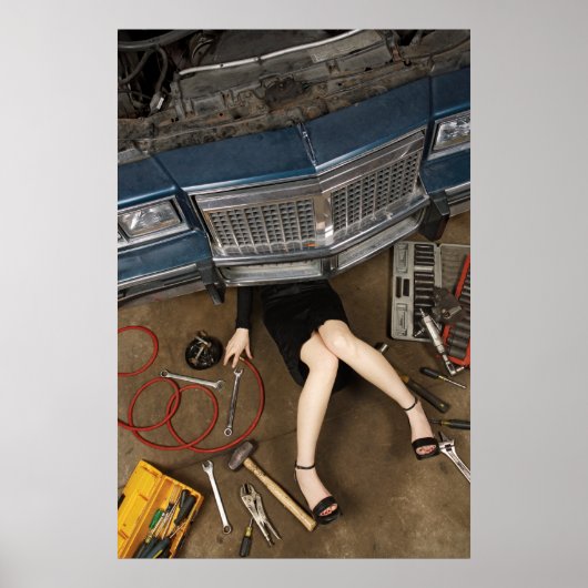 vrouw mechanische bevestigingsmiddelen poster (Voorkant)