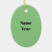 Vrouw Mechanische kerstversiering met naam Keramisch Ornament (Achterkant)