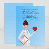  Vrouw Medic Invitation Kaart (Voorkant / Achterkant)