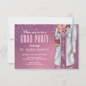 Vrouw Medical Doctor Graduation Party Uitnodiging (Voorkant)