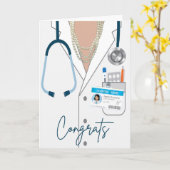 vrouw medische afstuderen kaart (Gele Bloem)