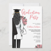 Vrouw Medische School Graduation Party Kaart (Voorkant)