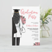 Vrouw Medische School Graduation Party Kaart (Staand voorkant)