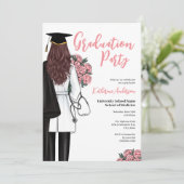 Vrouw Medische School Graduation Party Kaart (Staand voorkant)