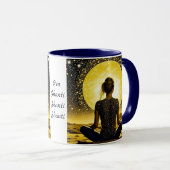 Vrouw Meditatie Om Shanti Shanti Mok (Voorkant rechts)