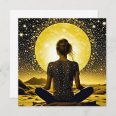 Vrouw Meditatie Onder de Maan Celestial (Voorkant / Achterkant)