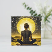 Vrouw Meditatie Onder de Maan Celestial (Staand voorkant)