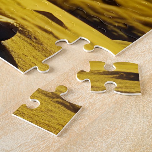 Vrouw Meditatie Onder de Maan Celestial Legpuzzel (Zijkant)