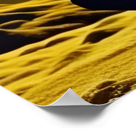 Vrouw Meditatie Onder de Maan Celestial Poster (Hoek)