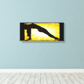 Vrouw meditatie Zen canvas wandkunst Afdruk (Insitu (Houten vloer))
