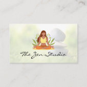 Vrouw mediteert | Gestapelde stenen Afsprakenkaartje (Voorkant)