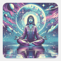 Vrouw mediteert Spirituele serene kunst