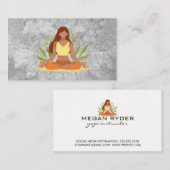 Vrouw mediteert | stampatroon visitekaartje (Voorkant / Achterkant)