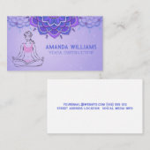 Vrouw mediteren | Lotus Pose | Yoga Visitekaartje (Voorkant / Achterkant)