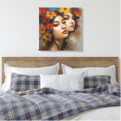 Vrouw - Meesterwerk Canvas Afdruk (Insitu (Slaapkamer))