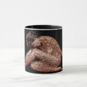 Vrouw Meisje Lichaam Model Abstracte Kunst Zittend Mok (Midden)