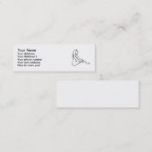 Vrouw meisje mini visitekaartje (Voorkant / Achterkant)