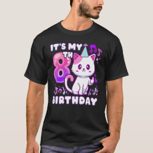 Vrouw meisje van 8 jaar oud, K-pop kitten met scha T-shirt