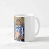 Vrouw met A Fan, Gauguin Koffiemok (Voorkant rechts)