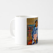 Vrouw met A Fan, Gauguin Koffiemok (Voorkant links)