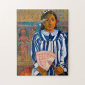 Vrouw met A Fan, Gauguin Legpuzzel (Verticaal)