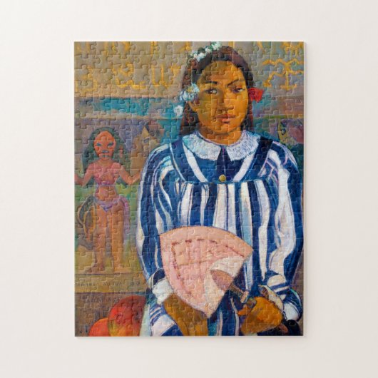 Vrouw met A Fan, Gauguin Legpuzzel (Verticaal)