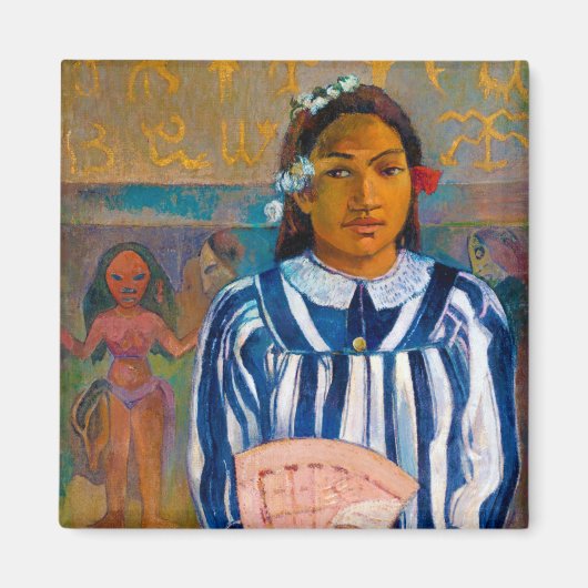 Vrouw met A Fan, Gauguin Magneet (Voorkant)