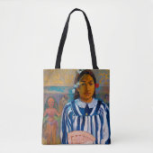 Vrouw met A Fan, Gauguin Tote Bag (Voorkant)