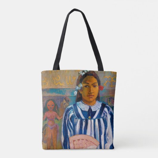 Vrouw met A Fan, Gauguin Tote Bag (Achterkant)